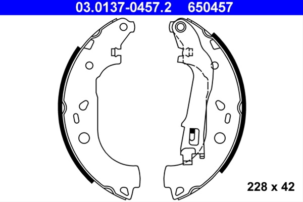 650457 Set Saboti Frana Ate Opel 03.0137-0457.2