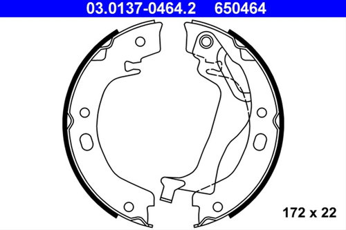 650464-set Saboti Frana Ate Toyota 03.0137-0464.2