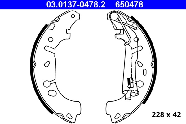 650478 Set Saboti Frana - Ate Opel 03.0137-0478.2