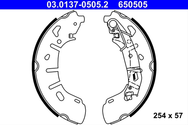 650505 Set Saboti Frana Ate Opel 03.0137-0505.2