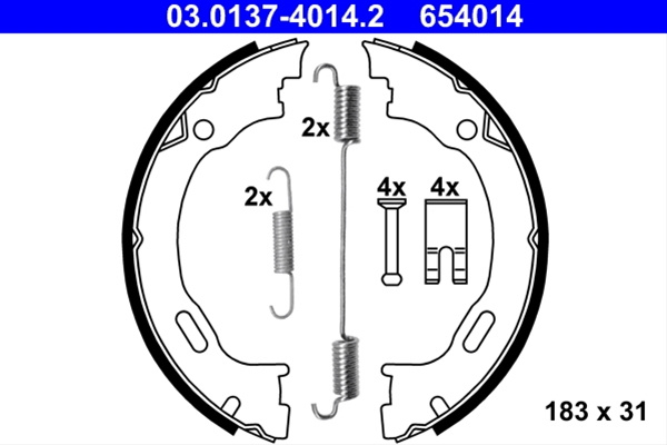 654014 Set Saboti Frana Ate Chrysler 03.0137-4014.2
