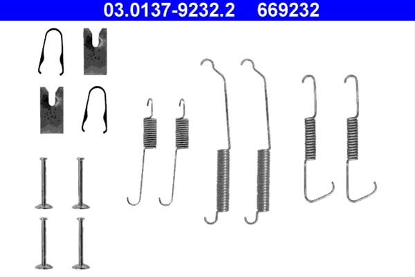 669232- Set Accesorii Saboti Frana Ate Mercedes-Benz 03.0137-9232.2