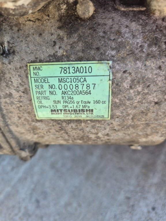 7813A010 Compresor AC Mitsubishi 2.0 diesel tip motor BSY