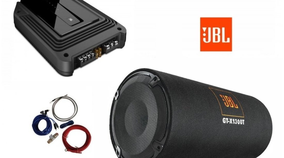 799 LEI! Pachet de BASS cu Tub JBL GT-X1300T + Amplificator GX-A3001 + KIT Cabluri AIV 350940 CADOU!