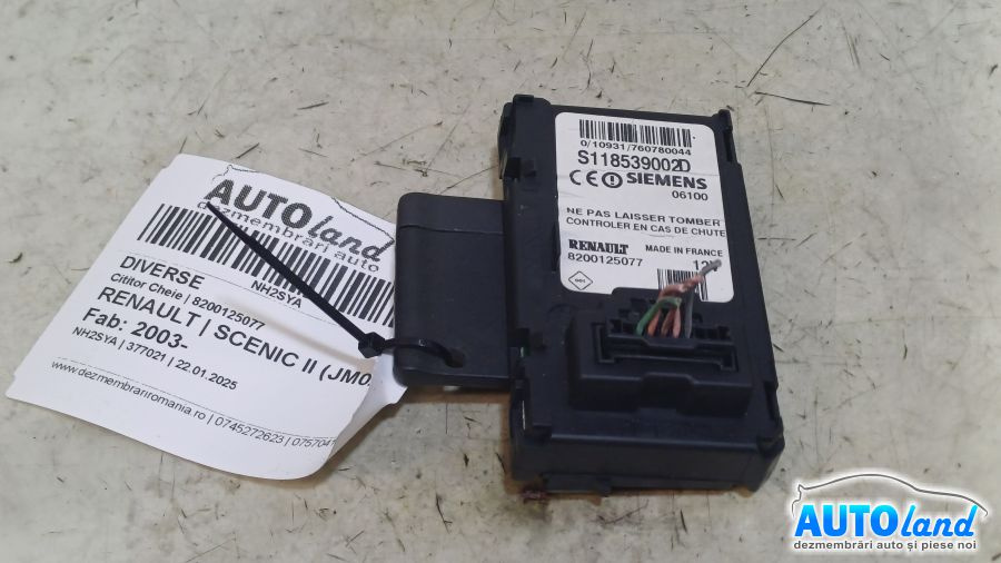 8200125077 Cititor Cheie Renault SCENIC II JM0/1 2003