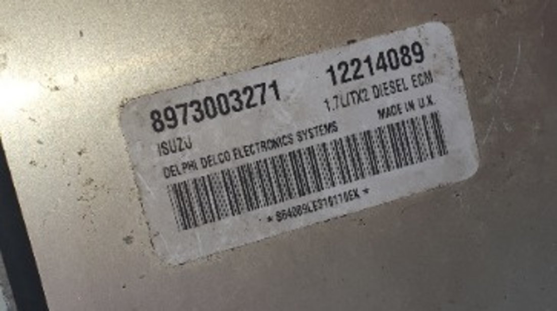 8973003271 ECU Calculator motor Opel Astra H 1.7 CDTI Z17DTL