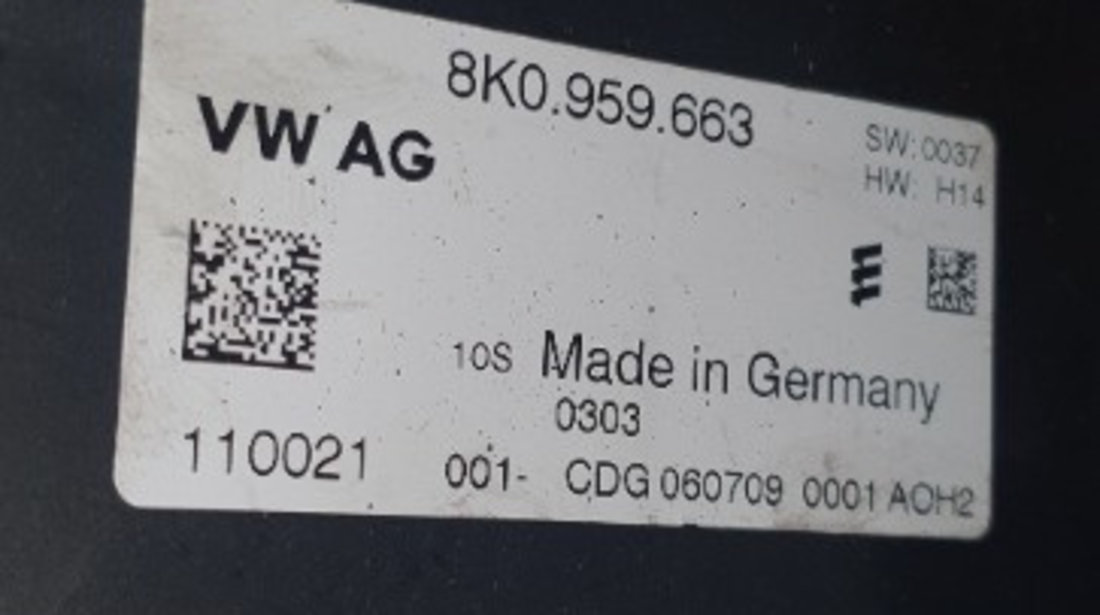 8K0959663 Modul, calculator baterie Audi/ Volkswagen Fab: 2007-Prezent