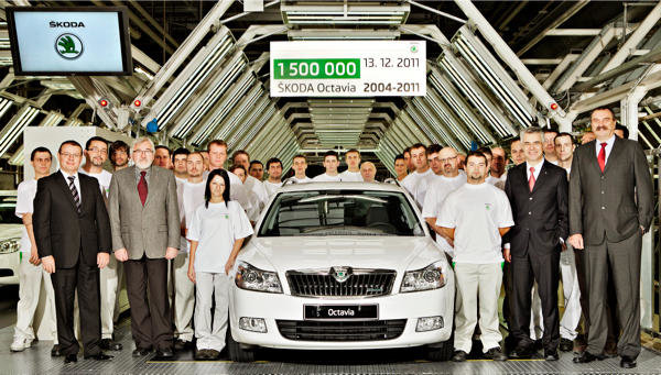 A fost fabricata Skoda Octavia II cu numarul 1.500.000