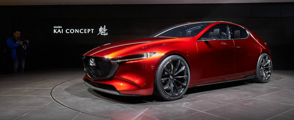 A furat privirile tuturor. Mazda lanseaza conceptul Kai cu motor pe benzina si aprindere prin compresie