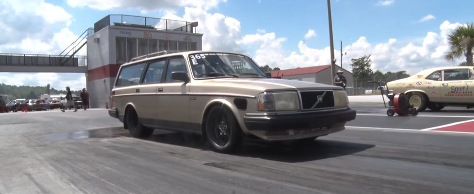 A inghesuit un V8 turbo sub capota acestui VOLVO. Acum face sfertul de mila in 8.9 secunde