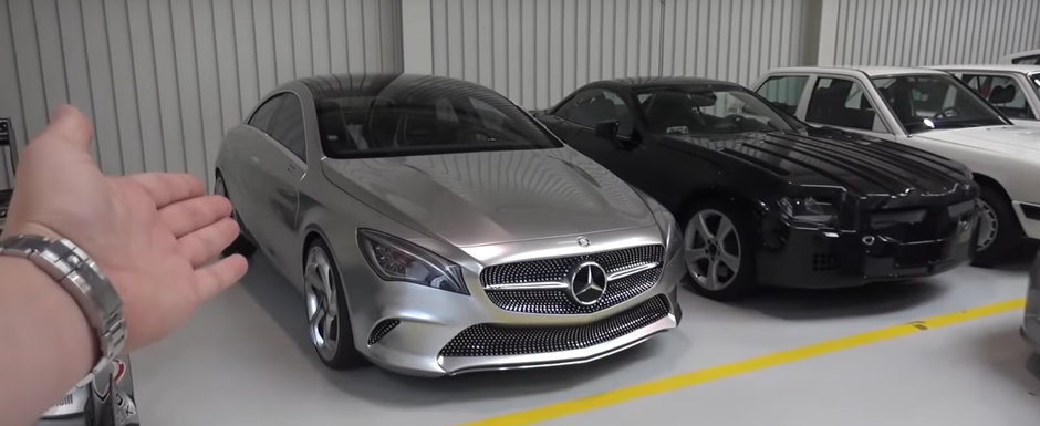 A primit acordul sa filmeze in hala secreta de la Mercedes-Benz. Ce masini unice ascunde colectia nemtilor