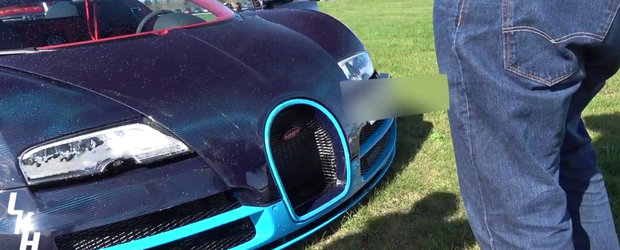 A uitat sa mai franeze si a dat cu Bugatti-ul de 1.200 CP in parapeti. VIDEO