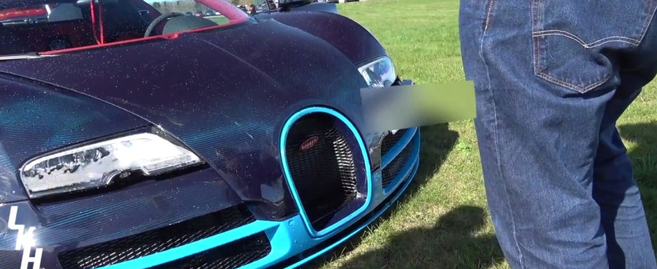 A uitat sa mai franeze si a dat cu Bugatti-ul de 1.200 CP in parapeti. VIDEO