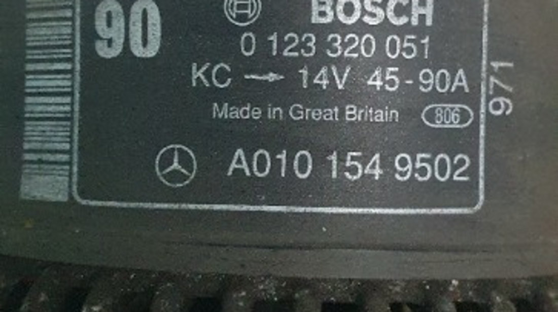 A0101549502 Alternator Mercedes C-Class W202 2.2 CDI