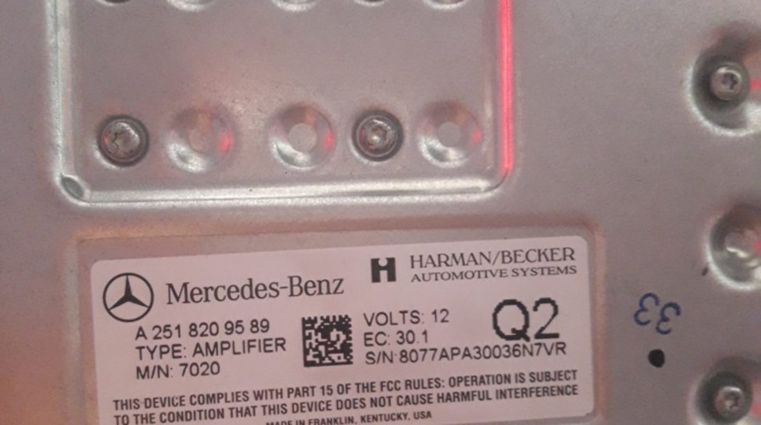 A2518209589 Harman Becker mercedes ml164 r class w251 gl amplificator 320 350 280 w164 kardon