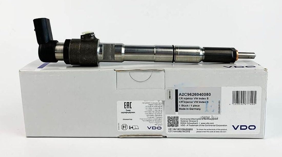 A2C9626040080 - Injector / Injectoare CONTINENTAL VDO 1.6 TDI - Vw, Audi, Skoda, Seat