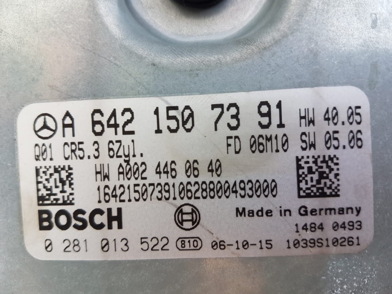A6421507391 calculator motor ecu 0281507391 Mercedes cdi s class w221 s320