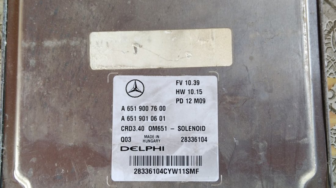 A6519007600 A6519010601 Modul calculator motor ECU Mercedes w 176 , w 246 ,w 117 , w156