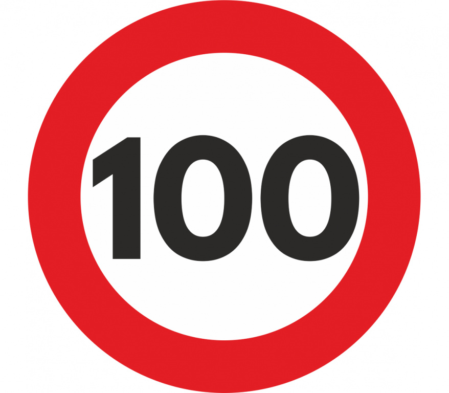 Abtibild Limitare Viteza 100