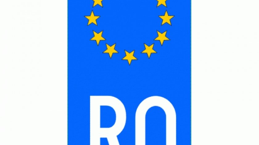 Abtibild Numar Inmatriculare UE / RO