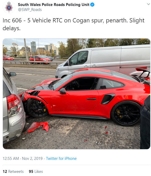 Accident 911 GT2 RS