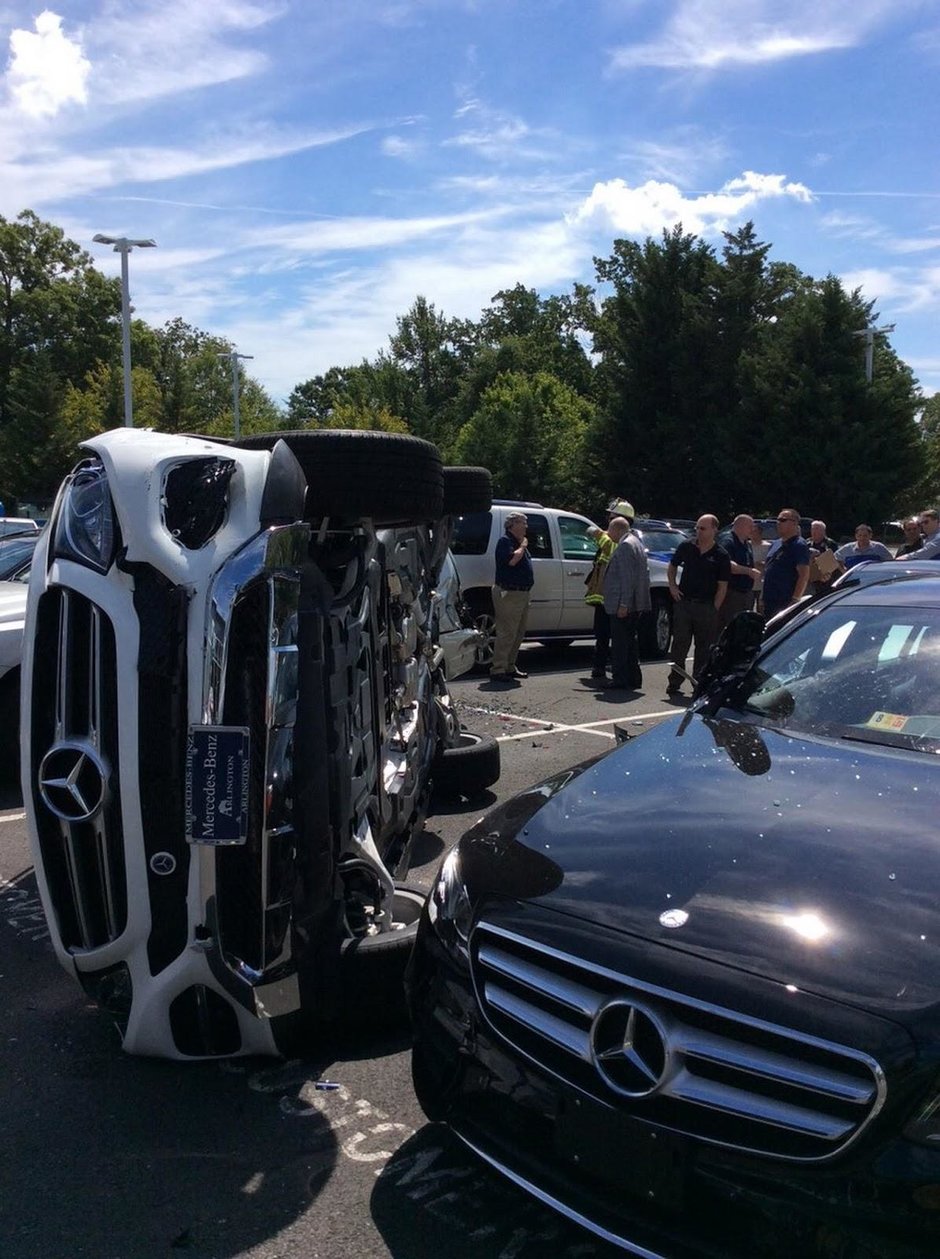 Accident cu Mercedes GLE