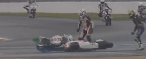 Accident cu motocicleta: amuzant si dureros in acelasi timp