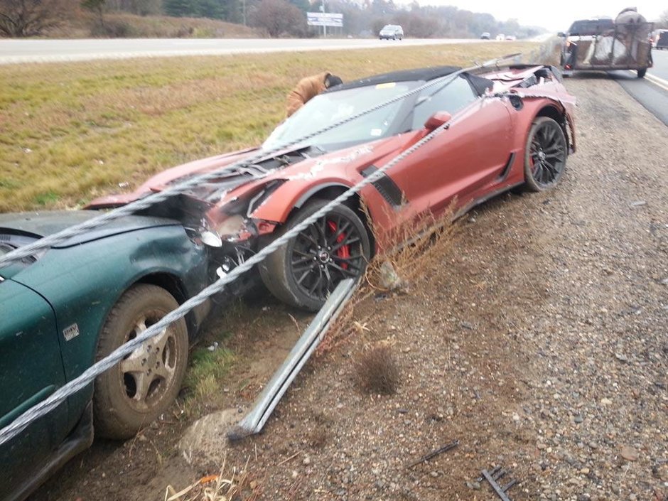 Accident cu noul Chevrolet Corvette Z06 Convertible