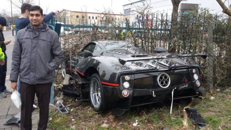 Accident cu Pagani Zonda