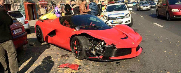 Accident cu un Ferrari LaFerrari in Ungaria - Momentul impactului