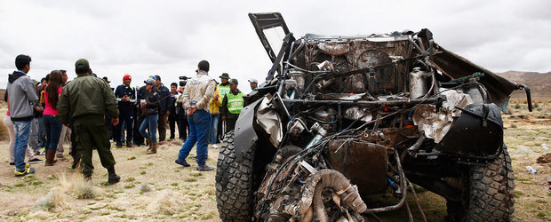 Accident dublu extrem de grav la Dakar 2015, dar fara victime omenesti