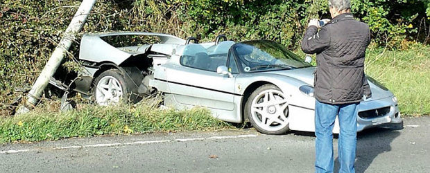 Accident grav cu un Ferrari F50. Pagubele depasesc 1 milion euro