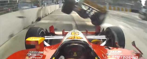 Accident spectaculos in cursa Indy de la Baltimore Grand Prix