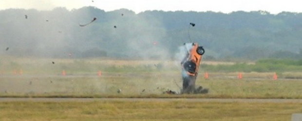 Accident teribil la Texas Mile: Un Gallardo Twin Turbo si-a luat zborul la peste 370 km/h!