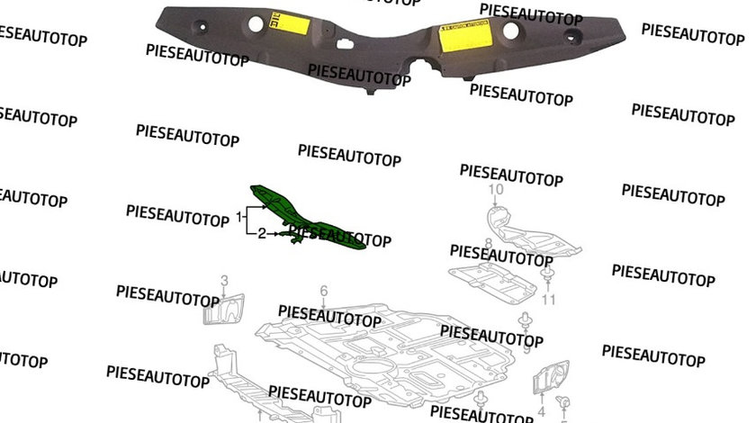 Acoperire panou frontal superior Toyota Prius 2009-2016 NOU 53289-47033