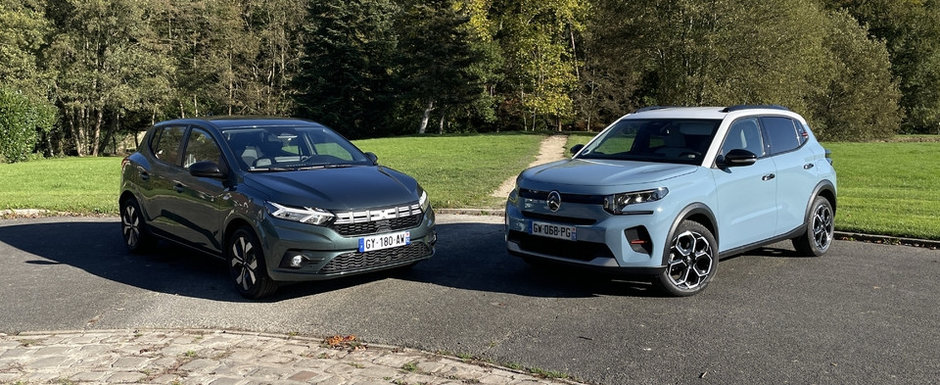 Actuala Dacia Sandero, filmata de francezi alaturi de noul Citroen C3. Cum arata modelul de la Mioveni in comparatie cu masina de 15.600 de euro din Hexagon Actuala Dacia Sandero, filmata de francezi alaturi de noul Citroen C3. Cum arata modelul de la Mioveni in comparatie cu masina de 15.600 de euro din Hexagon