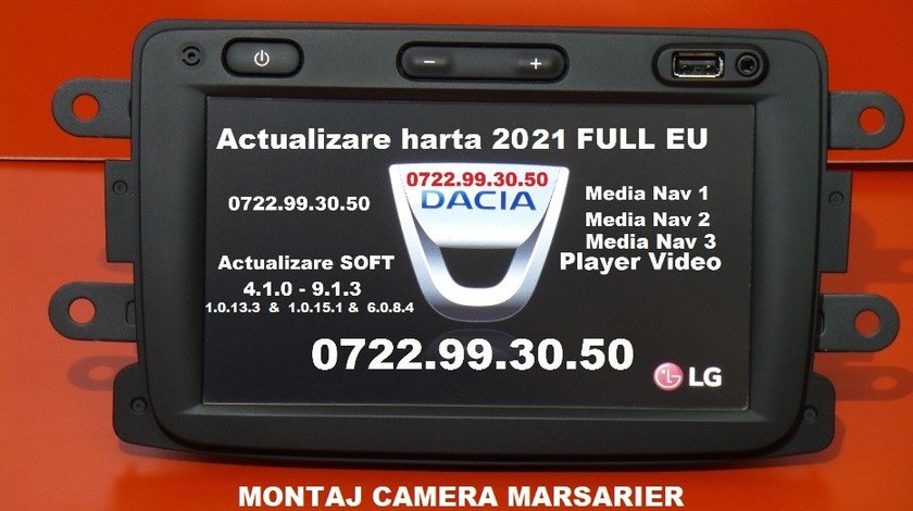 Actualizare Navigatie Dacia Media Nav Harti Full Europa + Harta Turcia