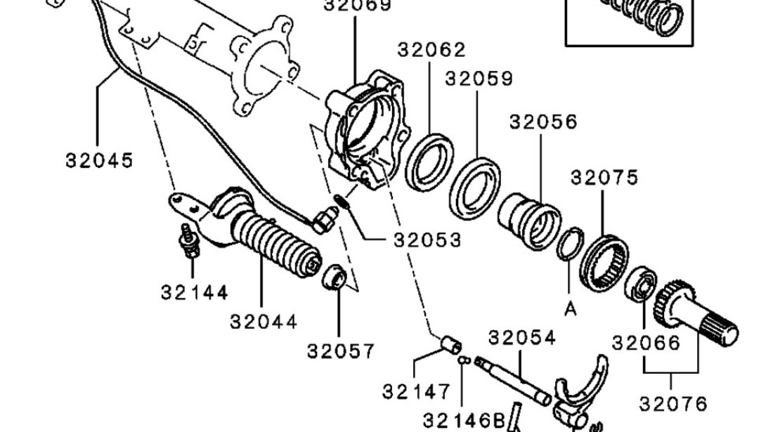 Actuator cuplare 4X4 punte fata Mitsubishi Pajero III, IV,L200 (poz.32044) MITSUBISHI OE MR453711