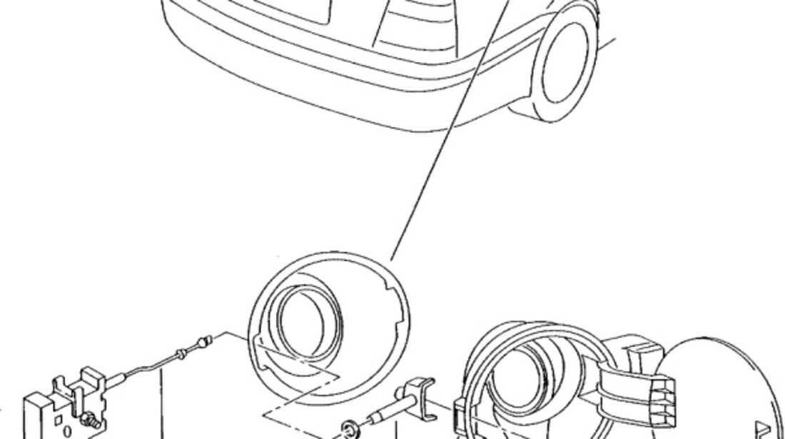 Actuator deschidere usita rezervor Skoda Octavia 2006 hatchback SKODA OCTAVIA [ 1959 - 1971 ] OEM 1K5959782