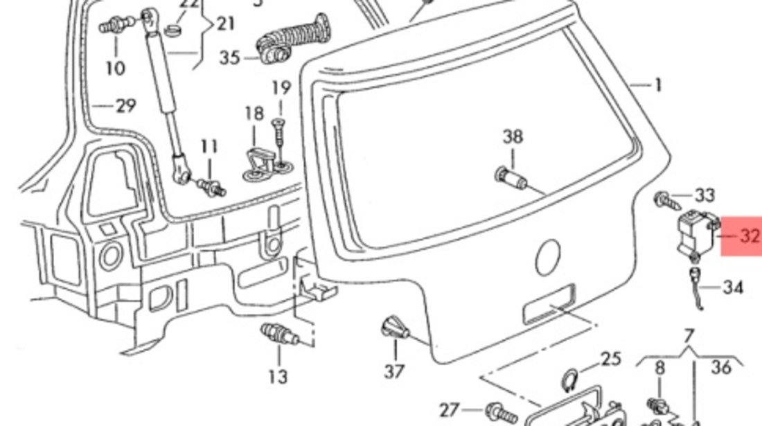 Actuator deschidere usita rezervor Volkswagen Golf 4 (1J1) Hatchback 2003 1.9 TDI OEM 1J6862159A