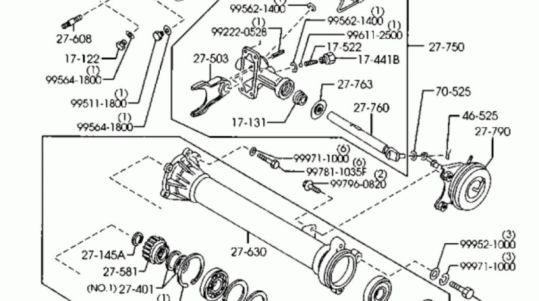 Actuator (motoras) grup punte fata Mazda B2500 MAZDA OE M0A7-27-790B