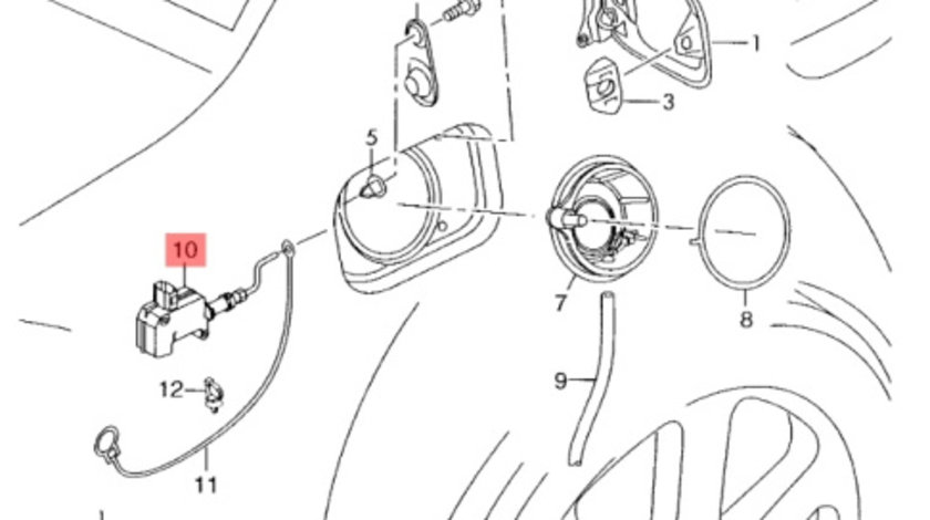 Actuator usita rezervor Audi A4 8E 2002 2003 AKE OEM 8E0862153A