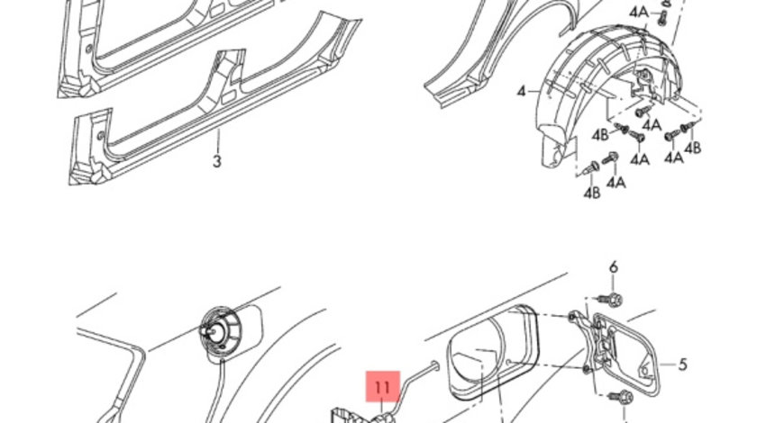 Actuator usita rezervor Audi A6 4B 2002 2003 Sedan OEM 8E0862153