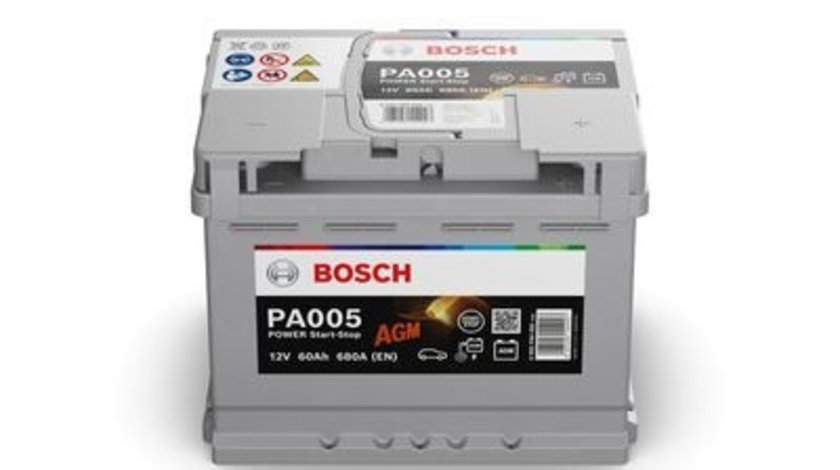 Acumulator baterie auto BOSCH Power AGM 60 Ah 680A (pentru sistem START/STOP) 0 092 PA0 050 piesa NOUA