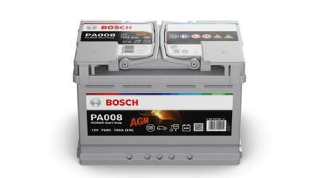 Acumulator baterie auto BOSCH Power AGM 70 Ah 760A (pentru sistem START/STOP) 0 092 PA0 080 piesa NOUA