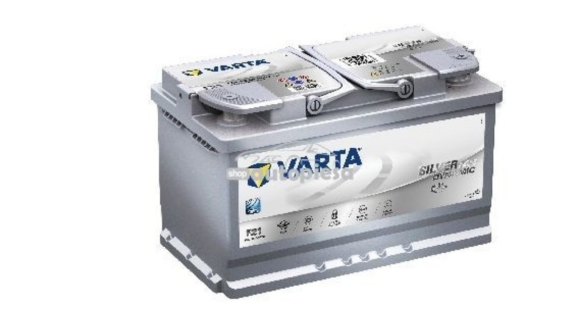 Acumulator baterie auto VARTA Silver Dynamic 80 Ah 800A tip AGM (pentru sistem START/STOP) 580901080D852 piesa NOUA
