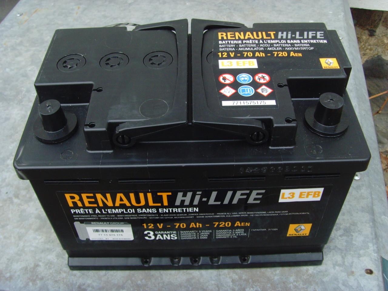 Acumulator,baterie NOUA originala RENAULT 70Ah/720Aen EFB - Start-stop ...