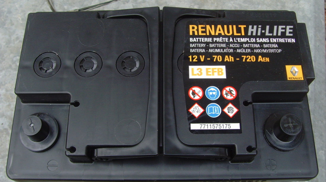 Acumulator,baterie NOUA originala RENAULT 70Ah/720Aen EFB - Start-stop