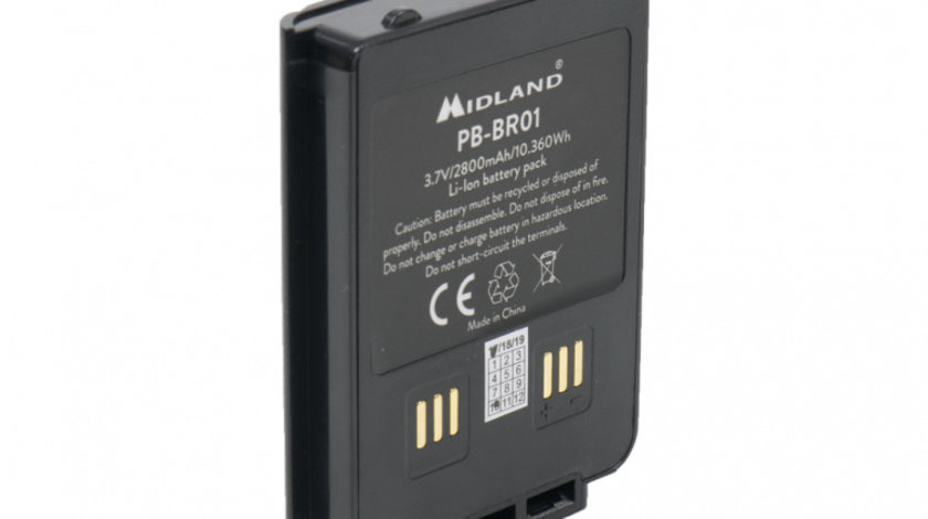 Acumulator Midland PB-BR01 Li-Ion 2800mAh, pentru statii radio PMR Midland BR01 R74611