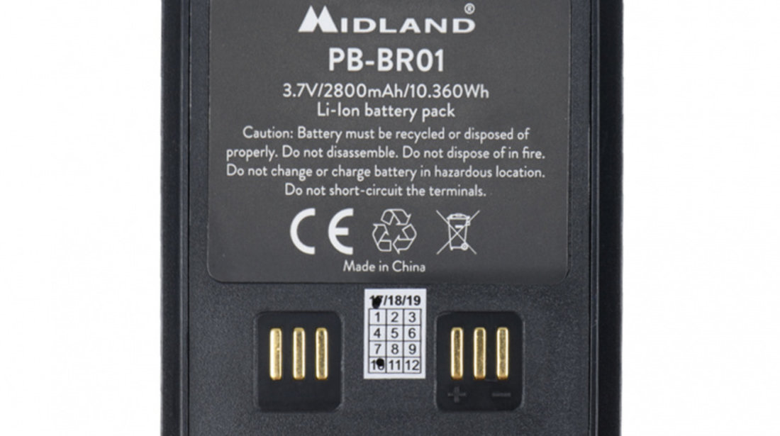 Acumulator Midland PB-BR01 Li-Ion 2800mAh, pentru statii radio PMR Midland BR01 R74611